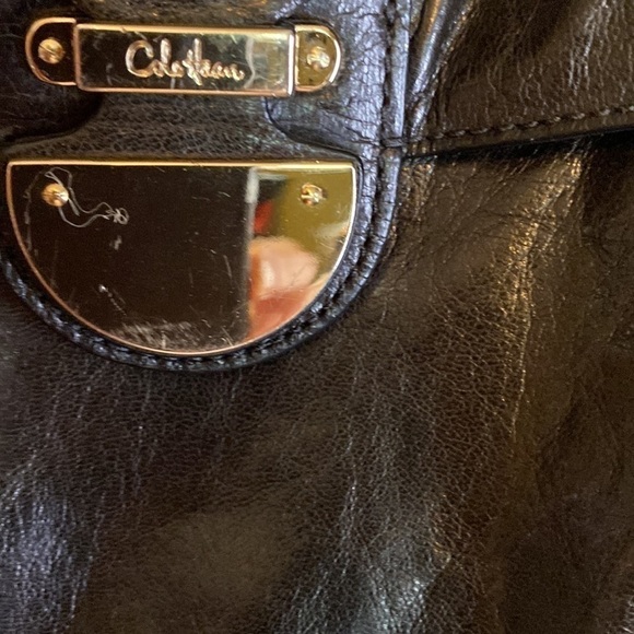 Cole Haan Black Leather Shoulder Bag - Picture 4 of 17